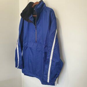 New Nike Royal Blue Windbreaker Jacket with Hidden Hood   XL